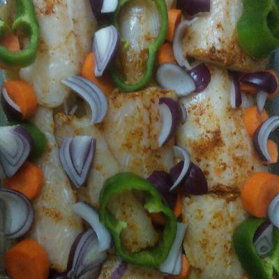  سمك وبطاطا بالفرن 