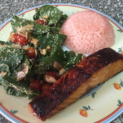  سمك سالمون في الفرن 