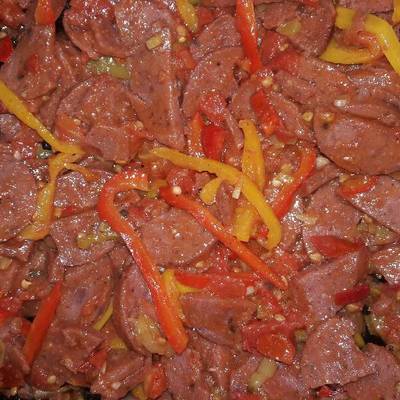  سجق مدخن بالفلفل الالوان 