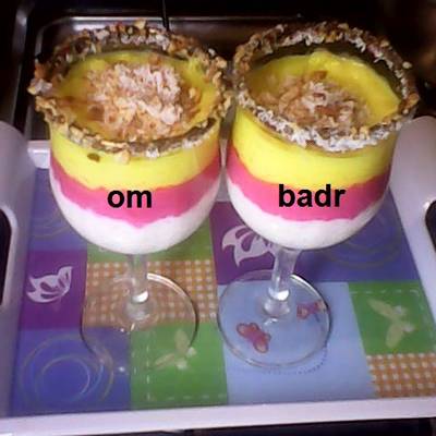  ارز باللبن الملون 