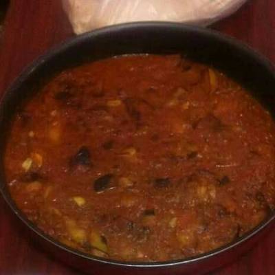  باذنجان بالبندورة 