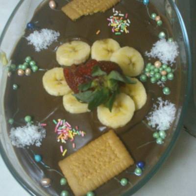  كاسترد الفانيلا والشوكولا 