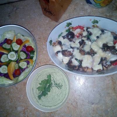  طاجن المشروم بالجبن 