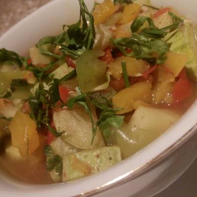  كوسه بالفلفل الآلوان 