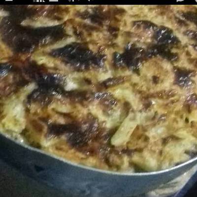  مكرونه بشاميل ب اللحمه المفرومه 