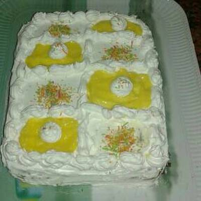  كيكة بكريمة البرتقال 