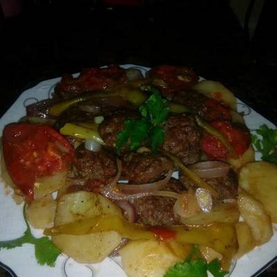  كفتة مدورة بالخضروات 