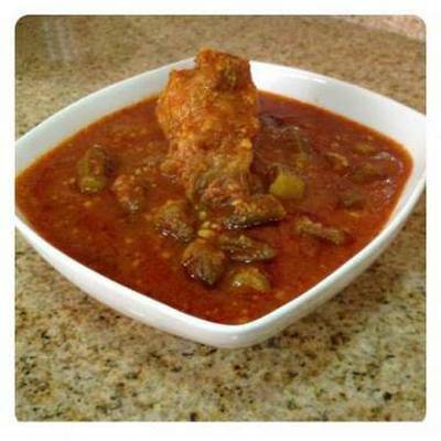  باميه باللحم الضانى 