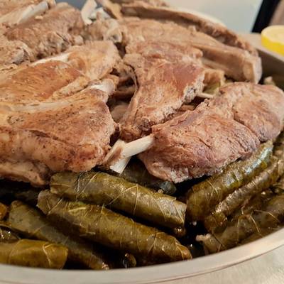  ورق عنب مع الكستلاته 