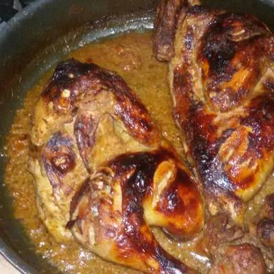  فراخ مشويه في الفرن بدون سلق 