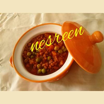  بسله بالجزر باللحمه المفرومه 