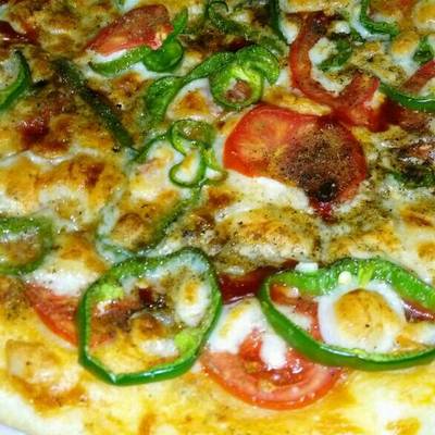  بيتزا الخضار والموتزريلا 