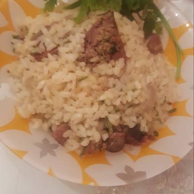  ارز بالكبدة 