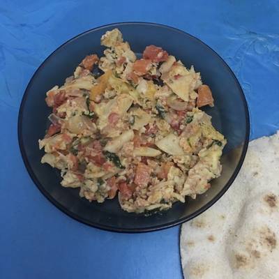  بيض بالخضار 