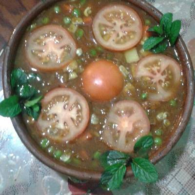  طاجن البسله بالنعناع 