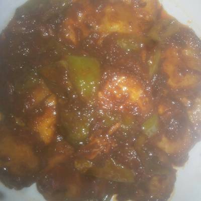  كوسه بالصلصه والفلفل الاخضر 