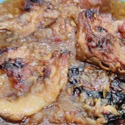  طاجن الريش الضانى بالبصل فى الفرن 