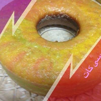  كيك بالالوان على النار 