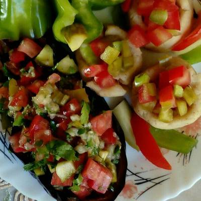  سلطة الباذنجان والبطاطا 