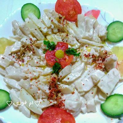  بطاطا مسلوقة مع الطحينة 