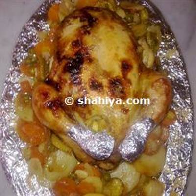  طريقة عمل دجاج محشي بالخضراوات 
