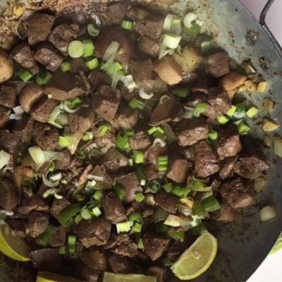  صاجة الكبدة بالخضار 