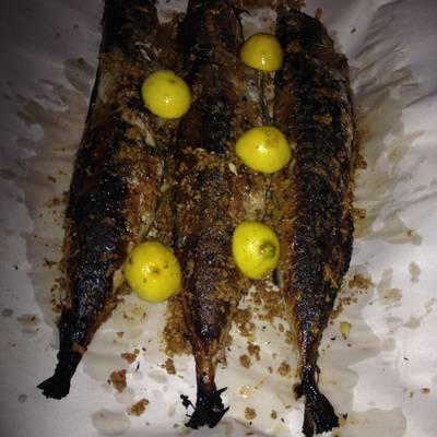  ماكريل مشوي بالورق 