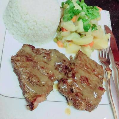  ستيك لحمه بالصويا صوص 