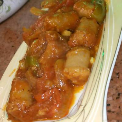  سجق بالصلصه 