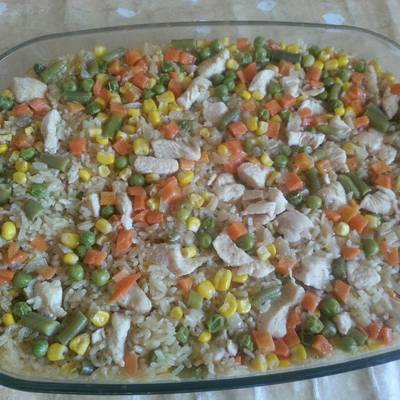  أرز بالدجاج و الخضار 