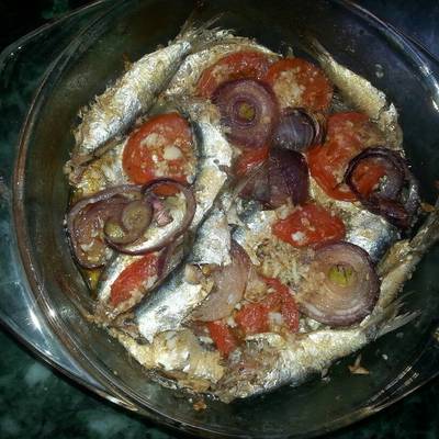  صنيه السردين بالفرن..طعم ولا اروووع