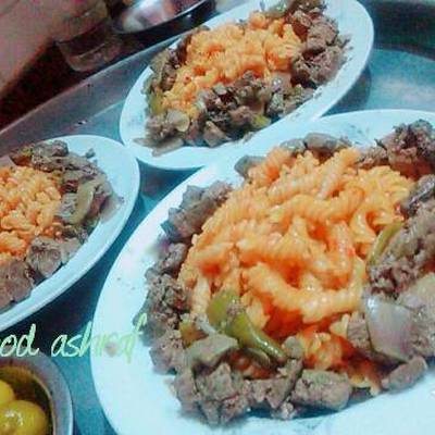  مكرونه مختومه و كبده 