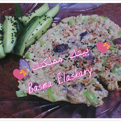  اومليت بالشوفان والخضار 