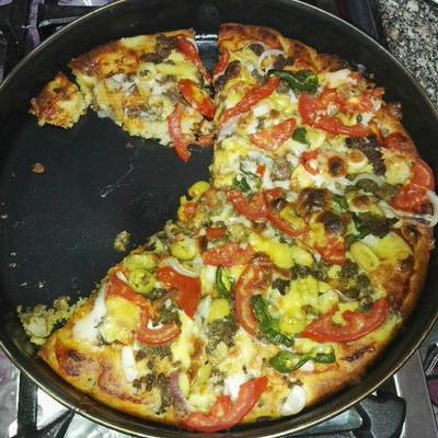  بيتزا اللحمه المفرومة 