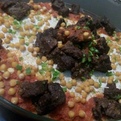  فته مصريه مع لحمه بالباربكيو 