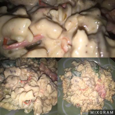  مكرونه بقطع الفراخ والوايت صوص 