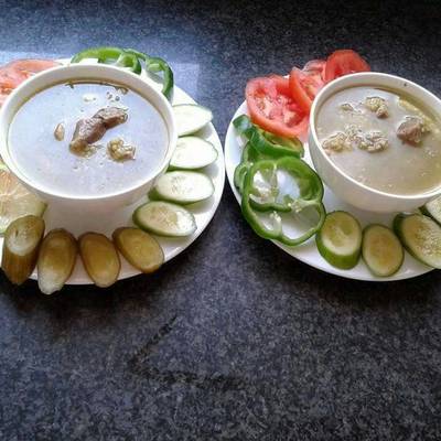  شوربه فريكه باللحمه 