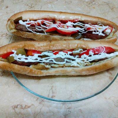  سندوتش برجر بالبيض 