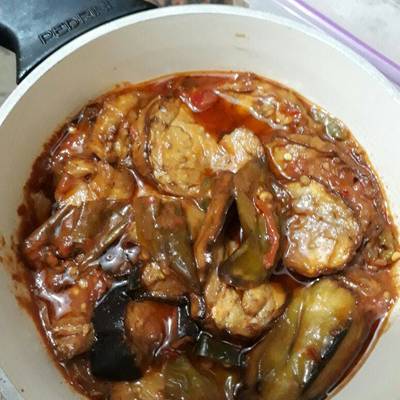  باذنجان بالفلفل الحراق 