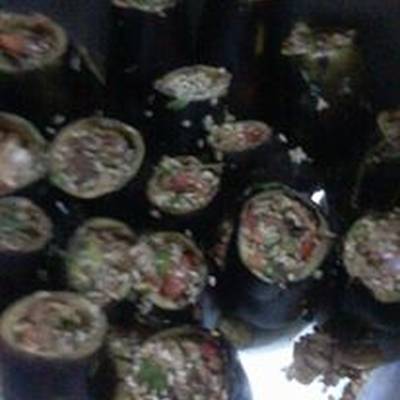  الباذنجان محشي بيف برجر 