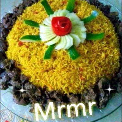  ارز بالكركم والكارى والكبد والقوانص 