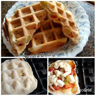  طريقة عمل وافلز البيتزا 