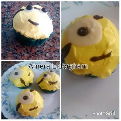  طريقة عمل كب كيك على شكل مينيونز 