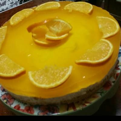  تشيز كيك جيلي البرتقال 