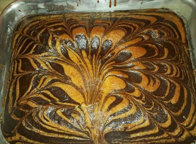  كيكه على شكل ورده 