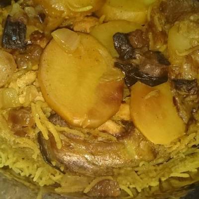  مقلوبه الباذنجان 