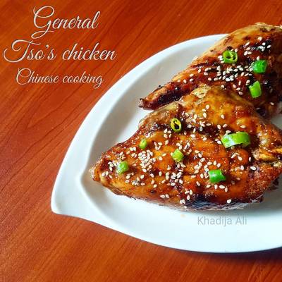  #أكلات_للعشاء دجاج بالطريقة الصينيه (General Tso's Chicken) 