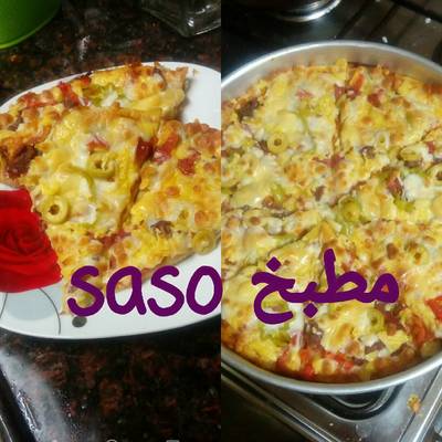  بيتزا بدون خميره 