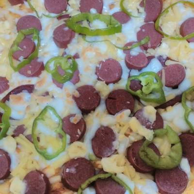  بيتزا النقانق 