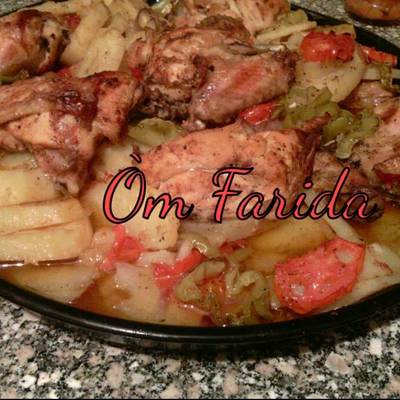  طريقة عمل صنيه البطاطس بالفراخ 